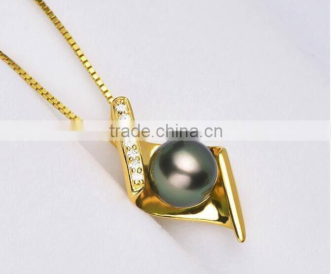 natural freshwater black pearl jewelry set free shipping