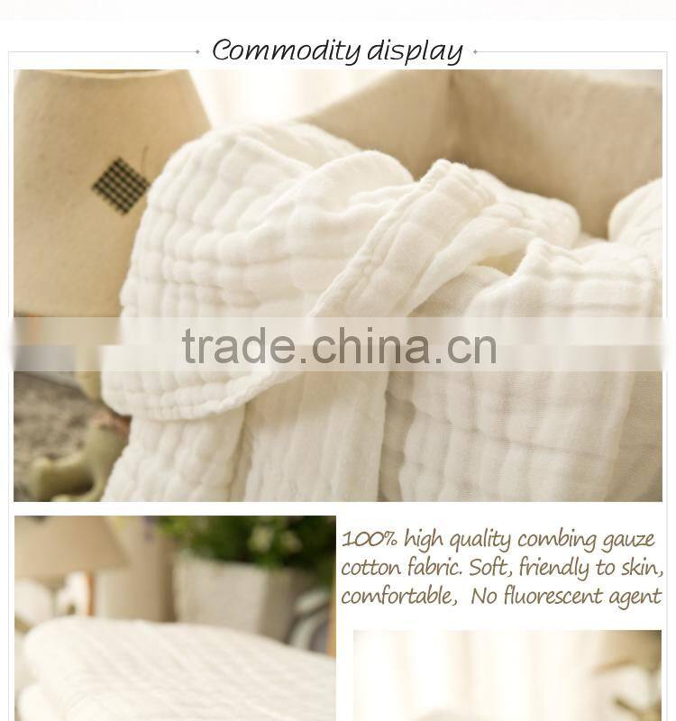 Soft 100% natural Newborn infant thin cotton towel fabric baby gauze cotton baby balnket