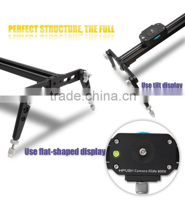 Factory supply camera mini rail dolly slider 80cm for DV camcorder with pan head