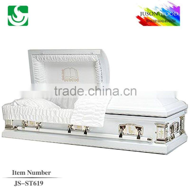 JS-ST619 chinese funeral steel caskets