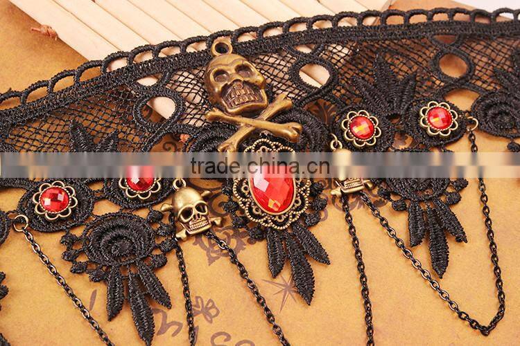 MYLOVE Vintage Gothic Antique Bronze Skull Pendant Necklace Punk Halloween Jewelry Gift MLY267
