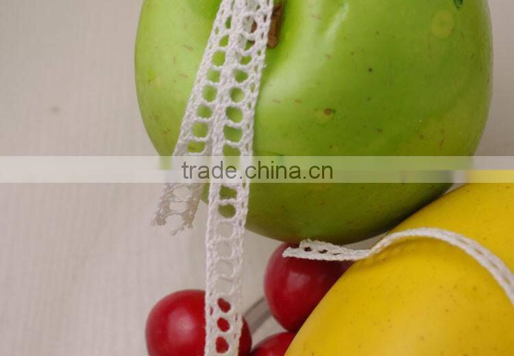 1cm white african swiss lace fabric trimmingwith low price 100301