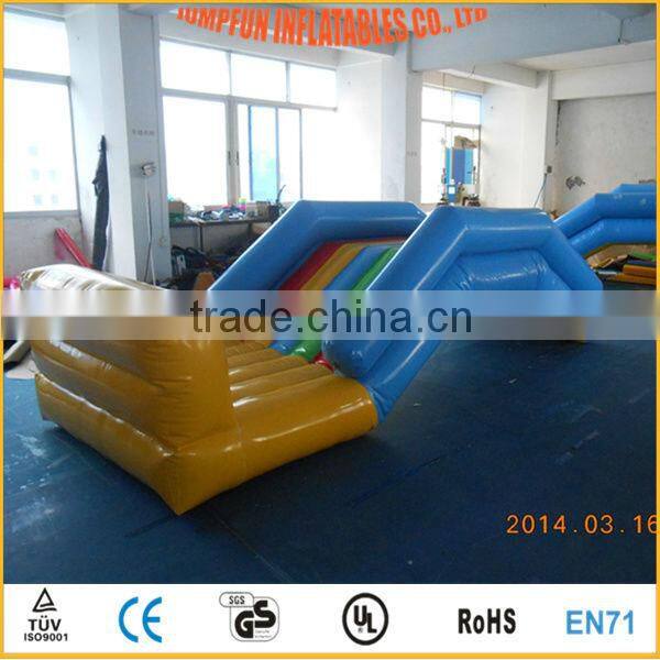 Air sealed small water slide for children step over inflatable water pool