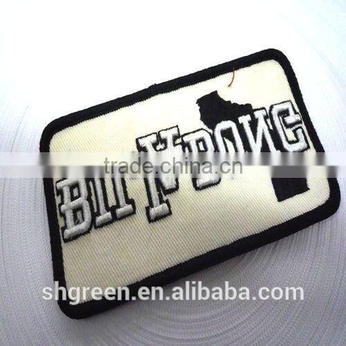New style twill embroidery patch with back self adhesive for driver's clothes