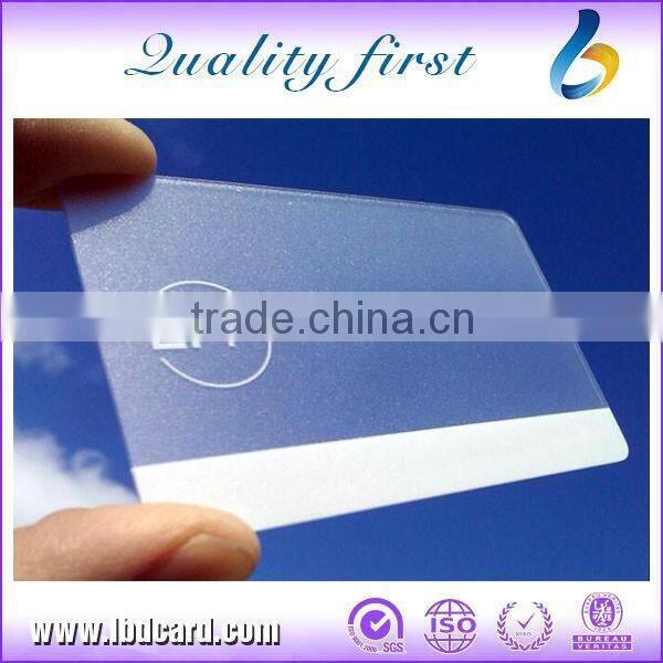 Matte Finished Transparent Business Cards PVC Cards