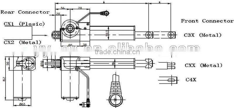 Actuator motor dc electric motor