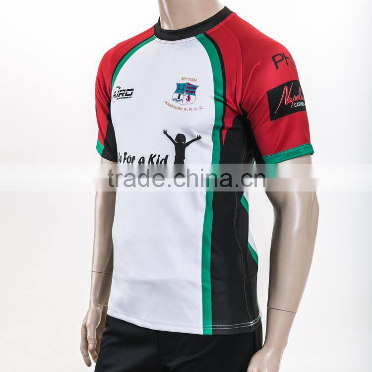 Wholesale quality custom make christmas sublimated rugby jersey,sublimation soccer jersey