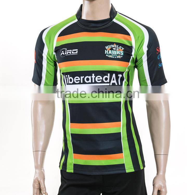 Tight fit Newest Cheapest yellow and green rugby jersey