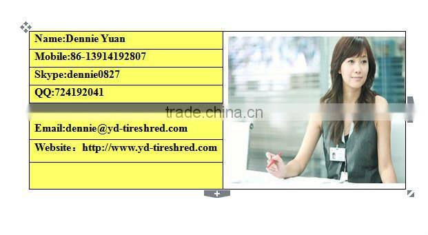 Professional waste tyre crusher with high quality