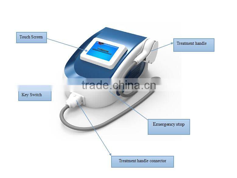 Laser 2015 hot sale portable 808nm diode laser hair removal machine/hair removal speed 808