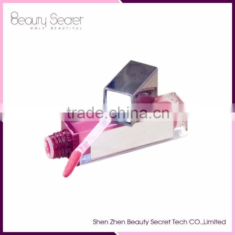 Best sale matte lipgloss containers with brush print your logo lipgloss