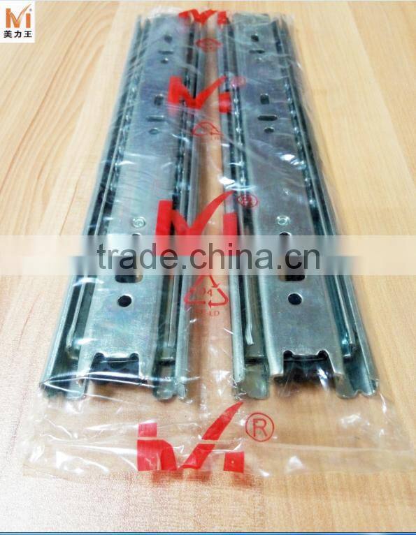 3 Fold 45mm Width Steel Ball Bearing Heavy Duty Drawer Slide