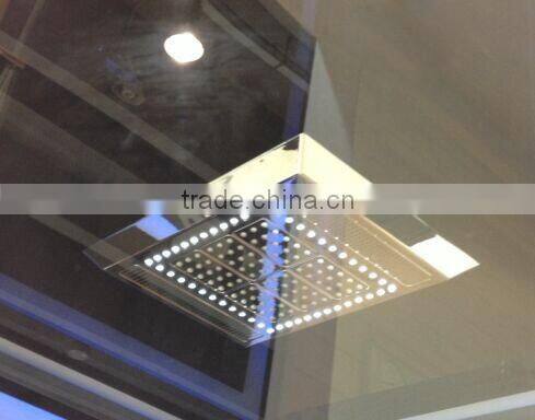 Ceiling Mounted LED Speaker Shower Head Square LED Rain Shower Head