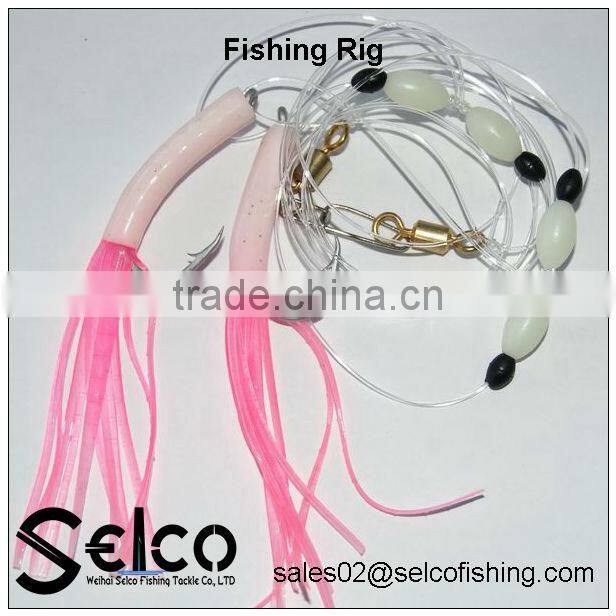 Chinese qualitied,3pc hook,octopus fishing rigs