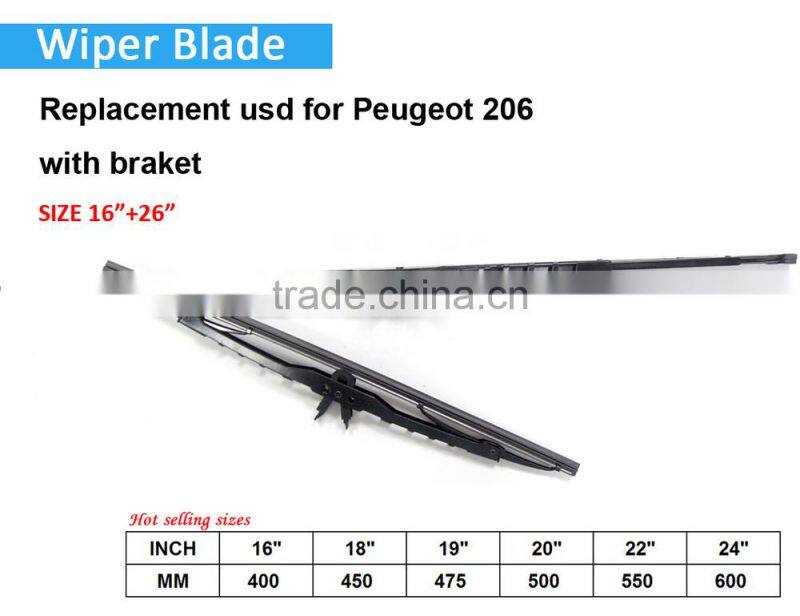 26''+16'' soft wiper blade for Peugeot 206