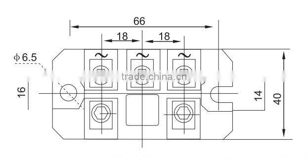 MDS50A three phase rectifier bridge module