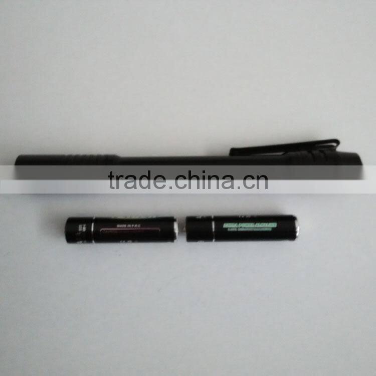 hot selling Aluminium alloy 2xAAA Battery LED flashlight pen style light