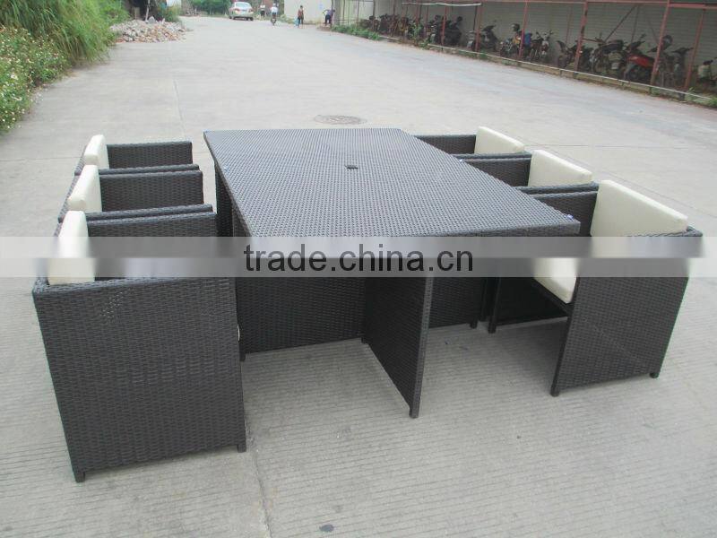 A - high-end grey rattan wicker furniture dinning set CF829-2