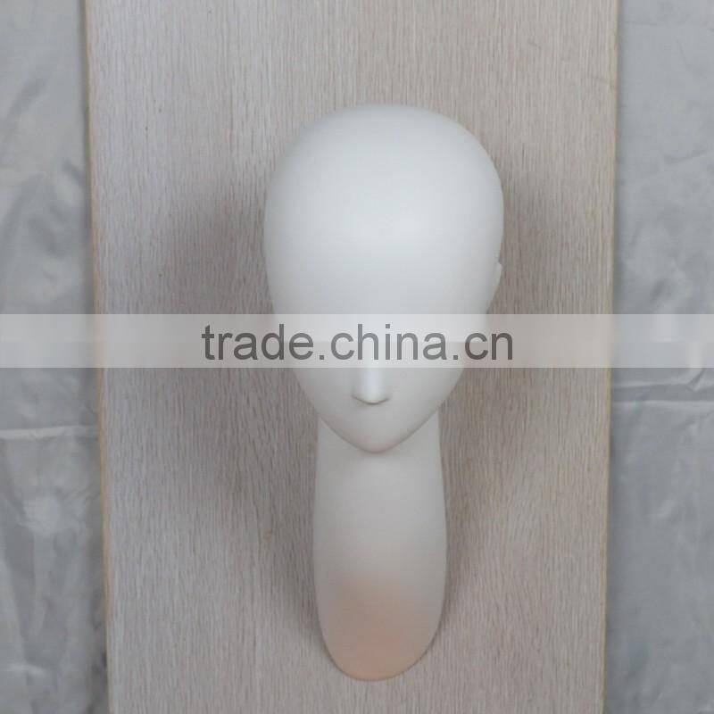 White Wall Mounted Female Head Deal for hats, scarves and sunglasses for home or retail store
