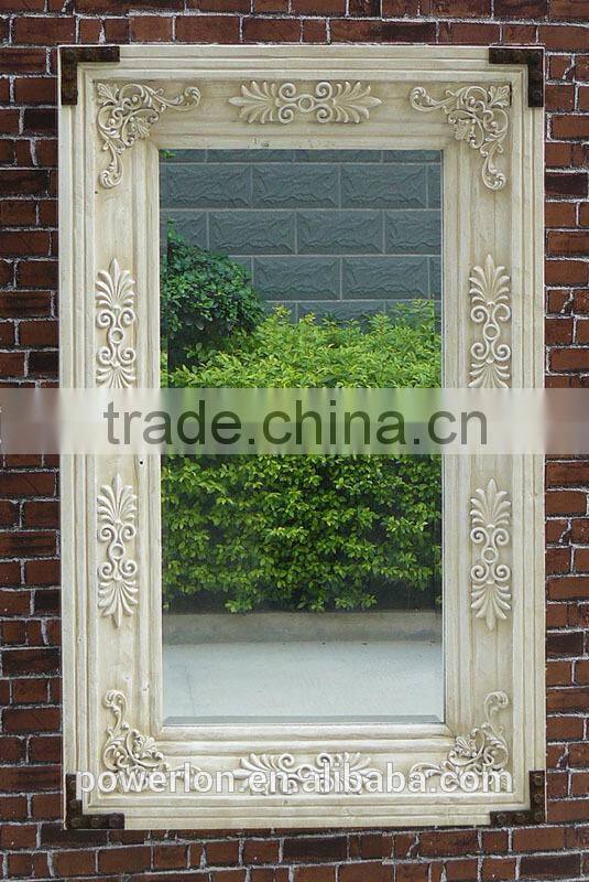 Beveled Garden Mirror with Charming Moldings along the Frame