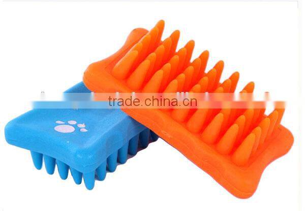 dog cat pet silicone bathing grooming cleaning brush soft durable