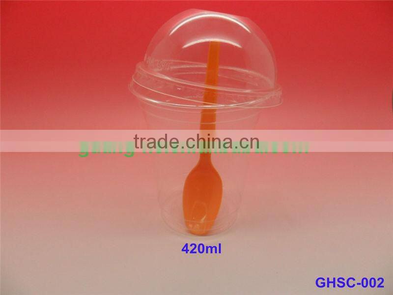 biodegradable PLA plastic ice cream cup/cold cup---100% biodegradable and compostable