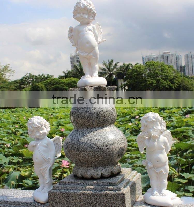 Popular white fiberglass resin cute angel statue table decoration