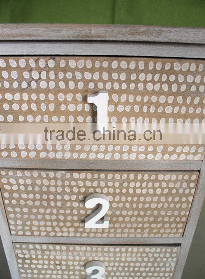 Unfinished solid bright white color wooden furniture for 4 hole