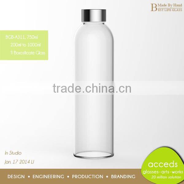 Pyrex Cheap Heat Resistant Sport Bottle / Glass Bottle