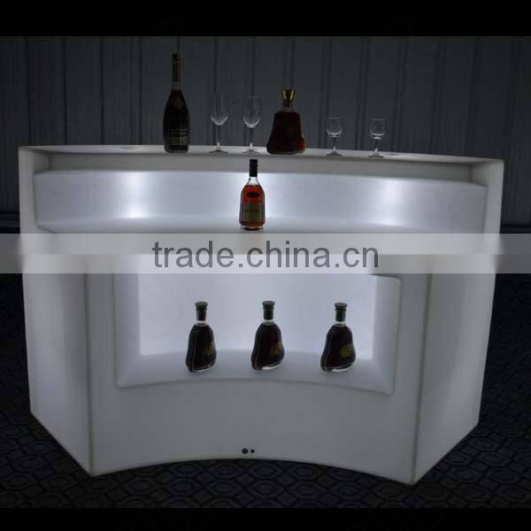 Waterproof led bar furniture big size table,portable bar counter table with RGBW
