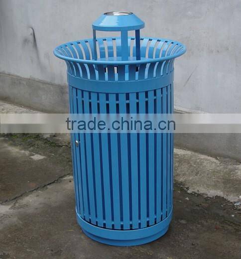 Arlau outdoor steel ashtray stand trash bin