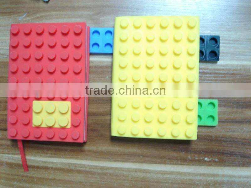 fashionable toy bricks colorful silicone book slipcase