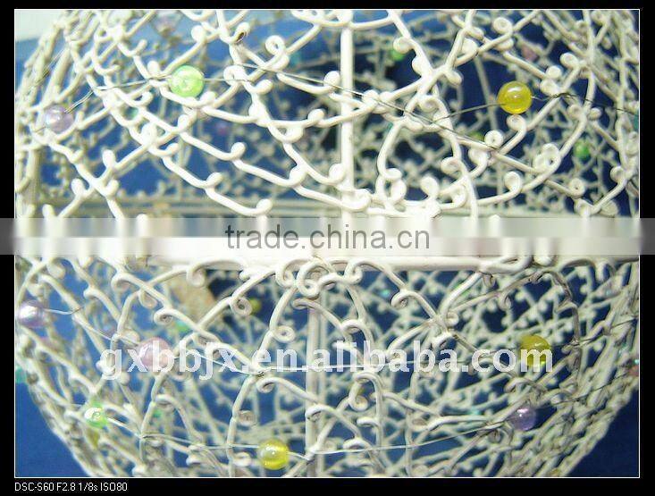 Creamywhite iron decorative with mix pearl dog balls