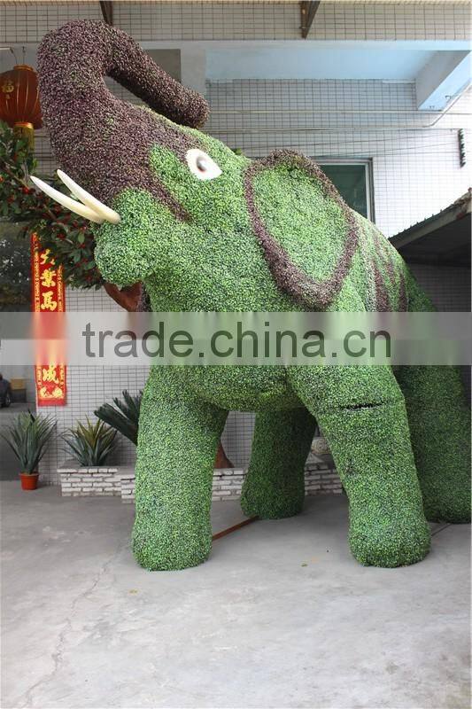 artificial design nature simulation grass plant elephant statue animal sculpture