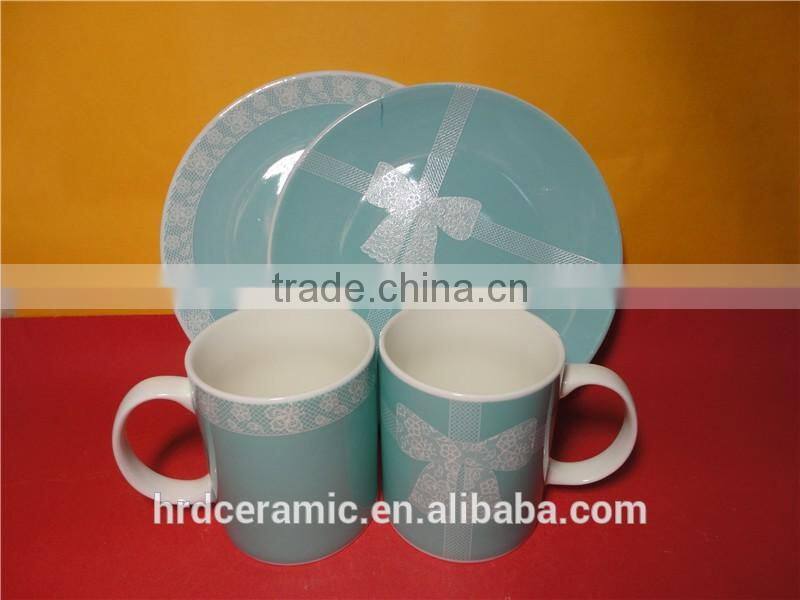 Hot Sale Custom LOGO Printed Coffee Cups/wedding cup with saucer