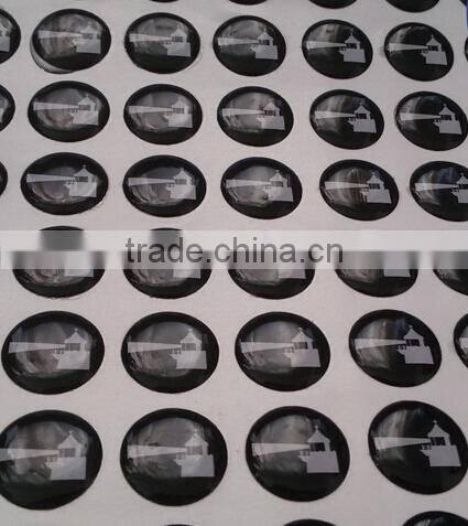 factory design clear epoxy resin sticker/custom epoxy sticker/ custom dome sticker