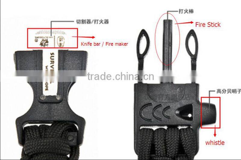 Multifunctional Cheap Paracord Whistle Buckle With Logo