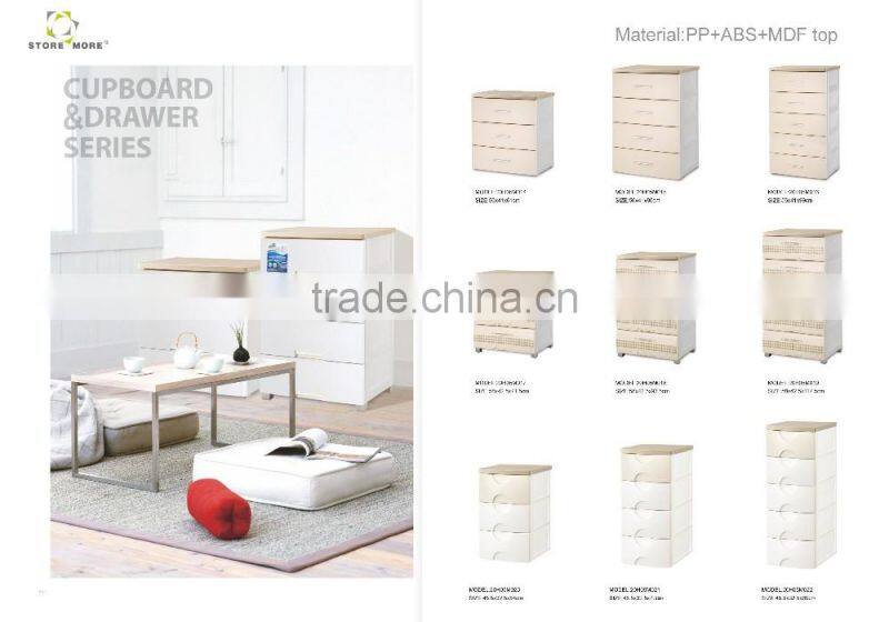 Decrative Plastic Lightweight Storage Cabninet For Closet/Office