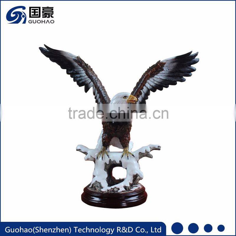 Garden decoration life size fiberglass vulture bird statue