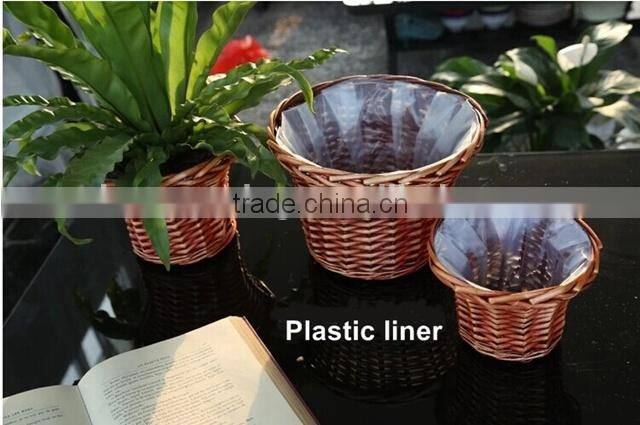 2015 wholesale wicker flower wickerwork vase
