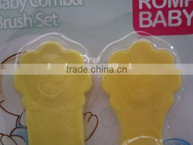 Plum blossom shaped comb with brush for children/plastic hair brush