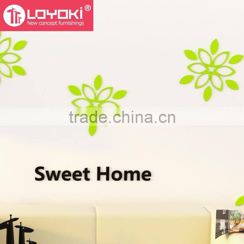 original design Home Accessories 3d Wall Decoration Wall sticker Creative wood Flower Wall Murals home decor