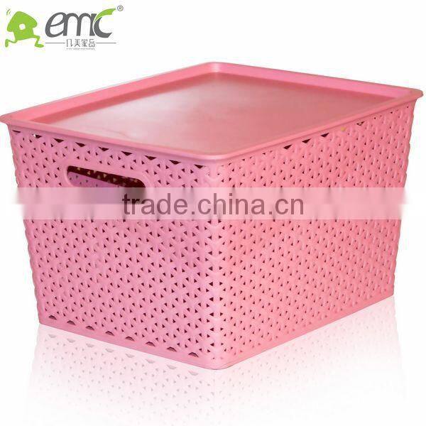 Plastic Rattan baskets, plastic rattan baskets with cover