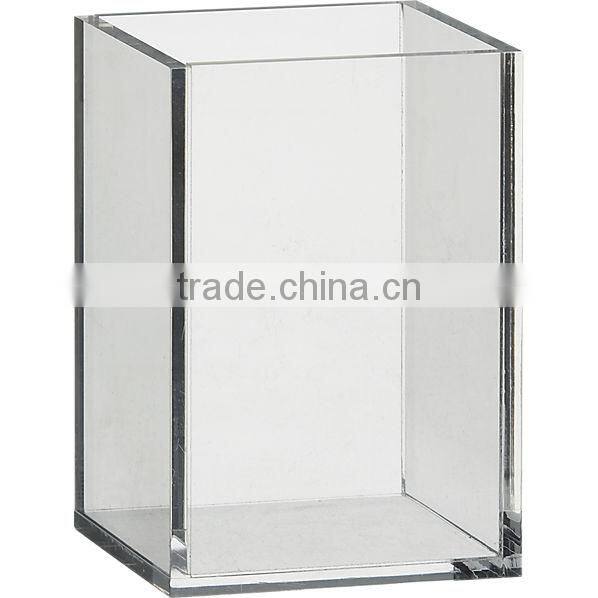 Custom Print Logo Transparent Pen Display Stand/Pen Holder