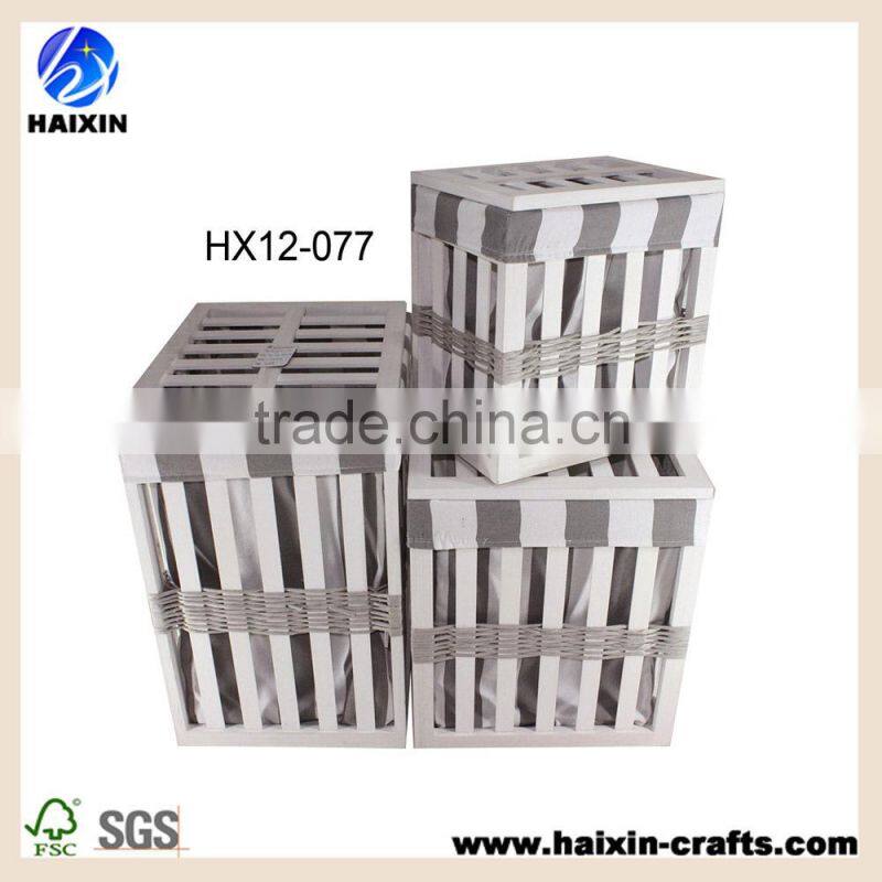 Wooden storage crate box