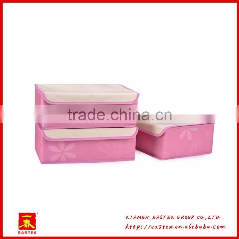 High quality oxford cloth socks/bra/briefs storage Box 3 pcs a set