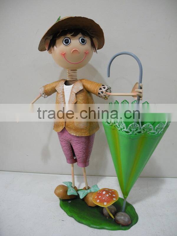 Useful metal doll with umbrella