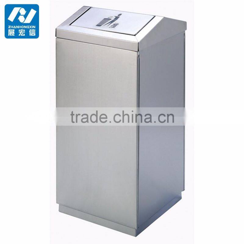 Outdoor metal waste container dustbin garbage trash bin