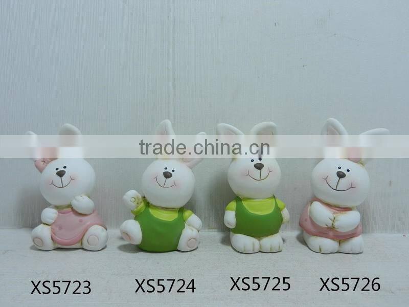 ceramic easter rabbit figurines