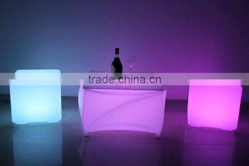 elegant modern led luminous tables with IR remote control